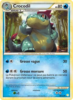 Carte Crocodil de l'extension HeartGold SoulSilver, numéro 38/123
