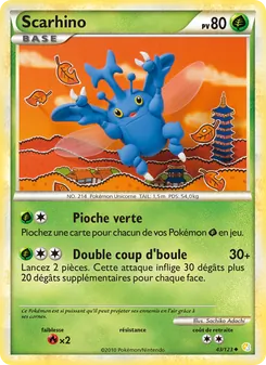 Carte Scarhino de l'extension HeartGold SoulSilver, numéro 43/123