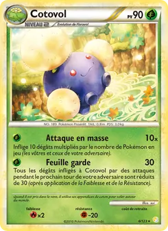 Carte Cotovol de l'extension HeartGold SoulSilver, numéro 6/123