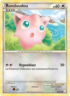 Carte Rondoudou de l'extension HeartGold SoulSilver, numéro 68/123