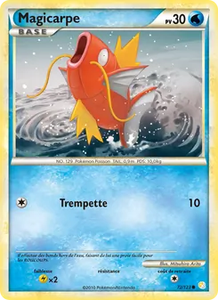 Carte Magicarpe de l'extension HeartGold SoulSilver, numéro 72/123