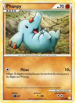 Carte Phanpy de l'extension HeartGold SoulSilver, numéro 77/123