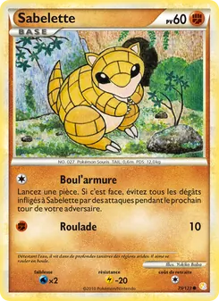 Carte Sabelette de l'extension HeartGold SoulSilver, numéro 79/123