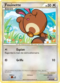 Carte Fouinette de l'extension HeartGold SoulSilver, numéro 80/123