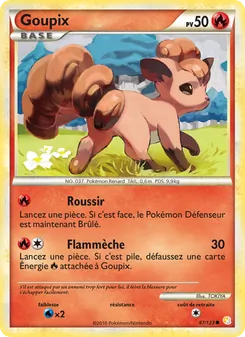 Carte Goupix de l'extension HeartGold SoulSilver, numéro 87/123