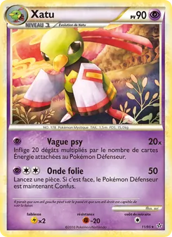 Carte Xatu de l'extension Déchaînement, numéro 11/95