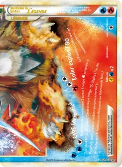 Carte Suicune & Entei LÉGENDE (bas) de l'extension Déchaînement, numéro 95/95