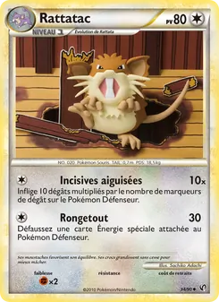 Carte Rattatac de l'extension Indomptable, numéro 34/90
