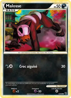 Carte Malosse de l'extension Indomptable, numéro 53/90