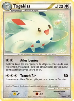 Carte Togekiss de l'extension Indomptable, numéro 9/90