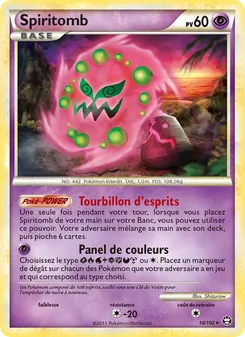 Carte Spiritomb de l'extension Triomphant, numéro 10/102