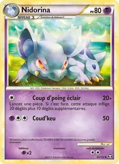 Carte Nidorina de l'extension Triomphant, numéro 45/102