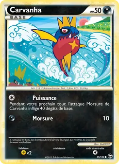 Carte Carvanha de l'extension Triomphant, numéro 59/102