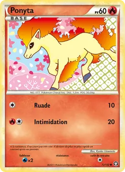 Carte Ponyta de l'extension Triomphant, numéro 72/102
