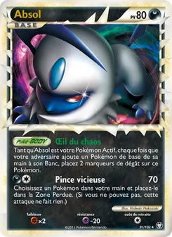 Carte Absol de l'extension Triomphant, numéro 91/102