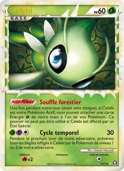Carte Celebi de l'extension Triomphant, numéro 92/102