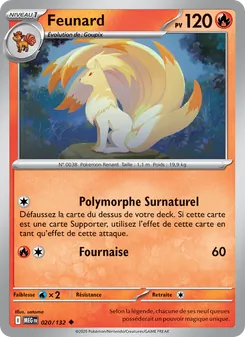 Carte Feunard de l'extension Méga-Évolution, numéro 020/132