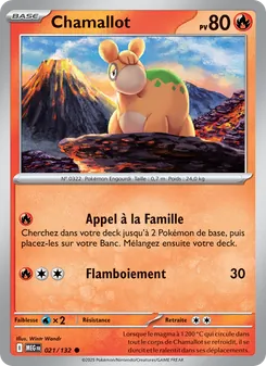 Carte Chamallot de l'extension Méga-Évolution, numéro 021/132