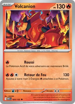 Carte Volcanion de l'extension Méga-Évolution, numéro 025/132