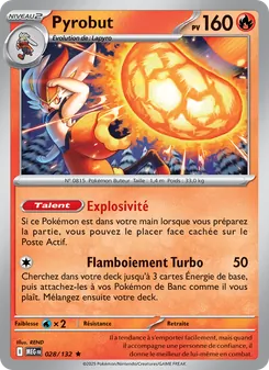 Carte Pyrobut de l'extension Méga-Évolution, numéro 028/132