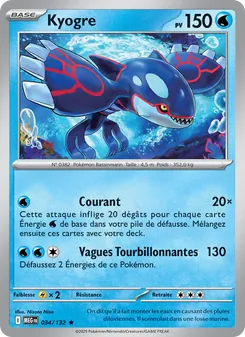 Carte Kyogre de l'extension Méga-Évolution, numéro 034/132