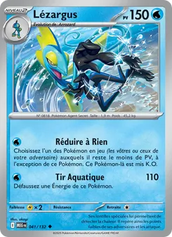 Carte Lézargus de l'extension Méga-Évolution, numéro 041/132