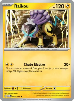Carte Raikou de l'extension Méga-Évolution, numéro 048/132