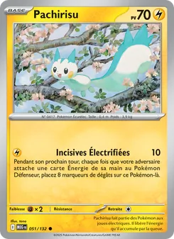 Carte Pachirisu de l'extension Méga-Évolution, numéro 051/132