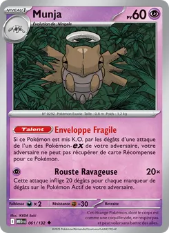 Carte Munja de l'extension Méga-Évolution, numéro 061/132