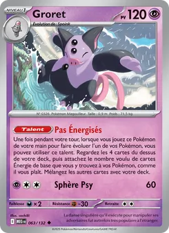 Carte Groret de l'extension Méga-Évolution, numéro 063/132