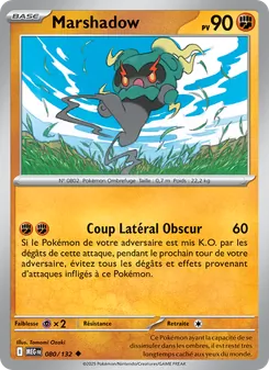 Carte Marshadow de l'extension Méga-Évolution, numéro 080/132