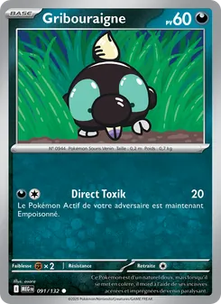 Carte Gribouraigne de l'extension Méga-Évolution, numéro 091/132