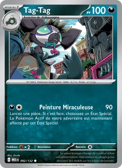 Carte Tag-Tag de l'extension Méga-Évolution, numéro 092/132