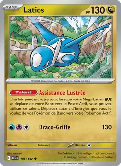 Carte Latios de l'extension Méga-Évolution, numéro 101/132