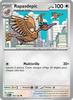 Carte Rapasdepic de l'extension Méga-Évolution, numéro 103/132