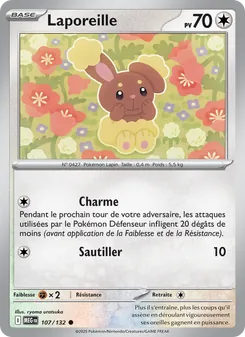 Carte Laporeille de l'extension Méga-Évolution, numéro 107/132