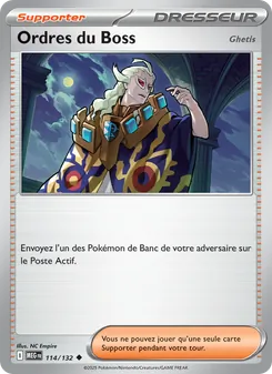 Carte Ordres du Boss de l'extension Méga-Évolution, numéro 114/132