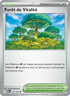 Carte Forêt de Vitalité de l'extension Méga-Évolution, numéro 117/132