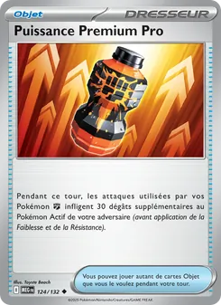 Carte Puissance Premium Pro de l'extension Méga-Évolution, numéro 124/132