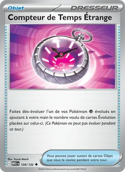 Carte Compteur de Temps Étrange de l'extension Méga-Évolution, numéro 128/132