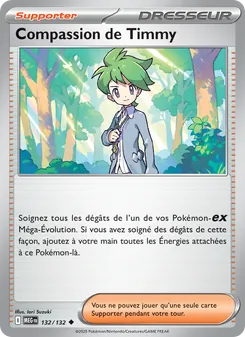 Carte Compassion de Timmy de l'extension Méga-Évolution, numéro 132/132