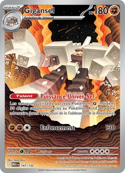 Carte Gigansel de l'extension Méga-Évolution, numéro 147/132