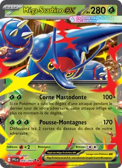 Carte Méga-Scarhino-ex de l'extension Flammes Fantasmagoriques, numéro 004/94