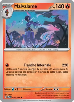 Carte Malvalame de l'extension Flammes Fantasmagoriques, numéro 020/94