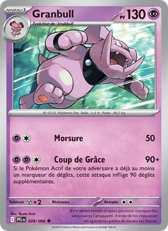 Carte Granbull de l'extension Flammes Fantasmagoriques, numéro 038/94
