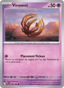 Carte Virovent de l'extension Flammes Fantasmagoriques, numéro 046/94