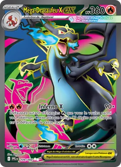 Carte Méga-Dracaufeu X-ex de l'extension Flammes Fantasmagoriques, numéro 109/94