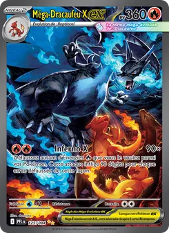 Carte Méga-Dracaufeu X-ex de l'extension Flammes Fantasmagoriques, numéro 125/94