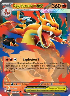 Carte Méga-Dracaufeu Y-ex de l'extension Héros Transcendants, numéro 022/217