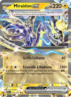 Carte Miraidon-ex de l'extension Héros Transcendants, numéro 073/217